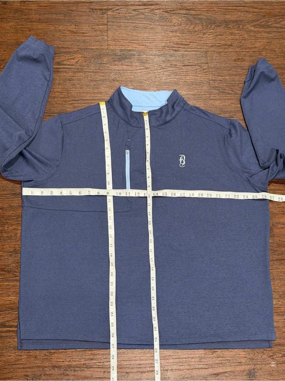 Peter Millar Mens Bowen Performance Quarter-Zip Blue Golf Pullover Size XXL - Picture 4 of 10